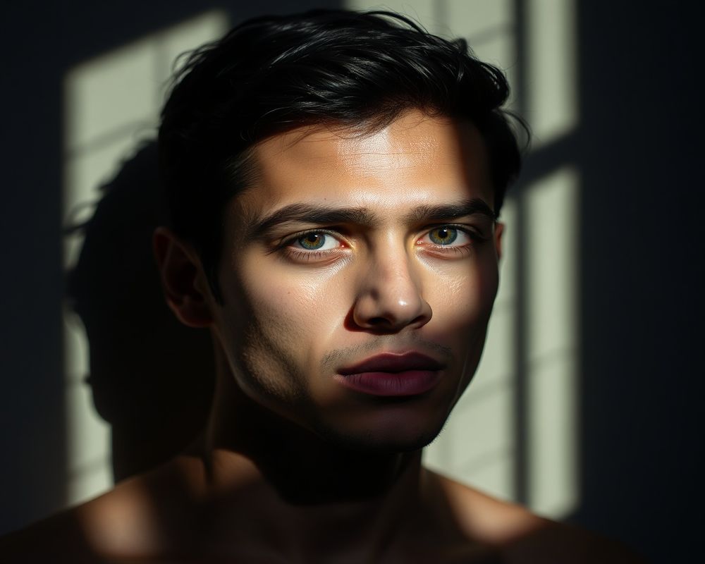 Mateo Reyes artistic creative portrait with dramatic shadows