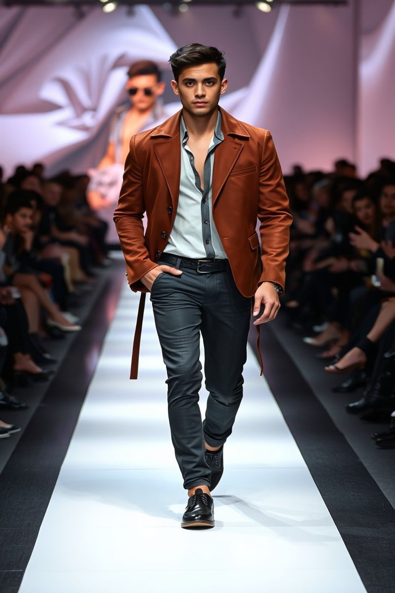 Mateo Rivera fashion runway walk