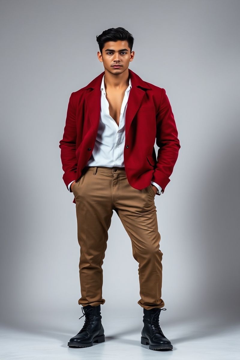 Mateo Rodríguez full body editorial pose