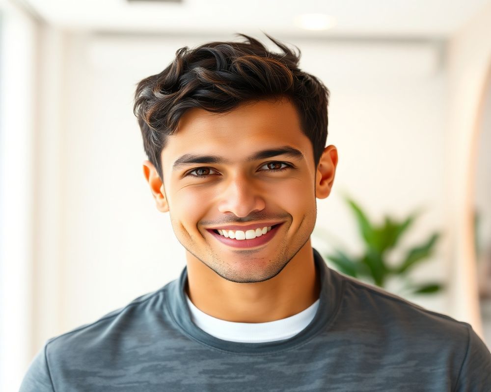 Mateo Rodríguez commercial brand campaign with natural smile