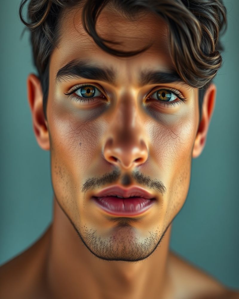 Mateo Santos beauty close-up portrait