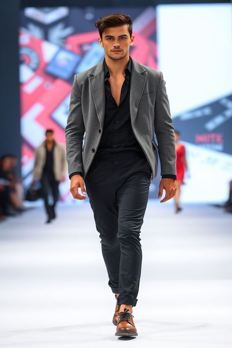 Mateo Valencia fashion runway walk