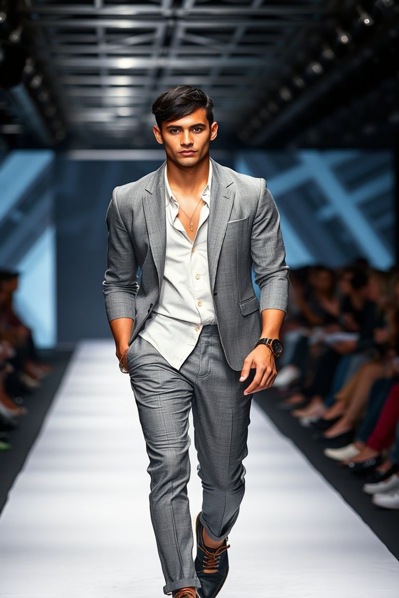 Matheus Oliveira fashion runway walk