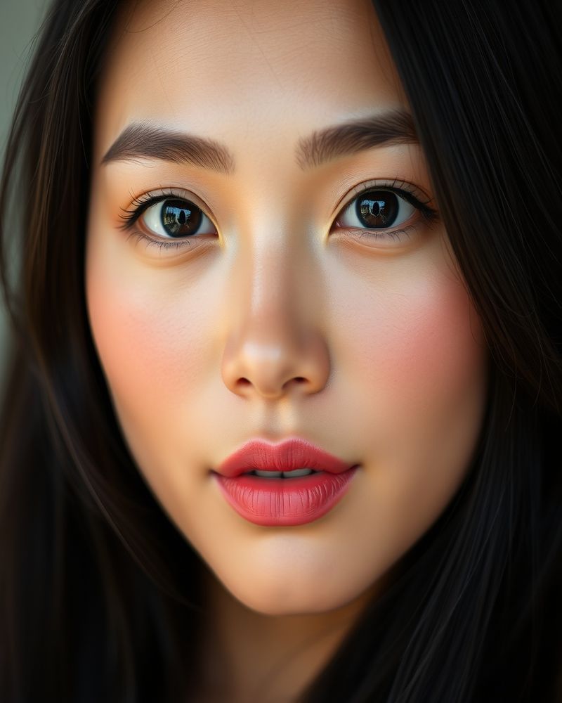 Maya Dela Cruz beauty close-up portrait with soft lighting and flawless skin