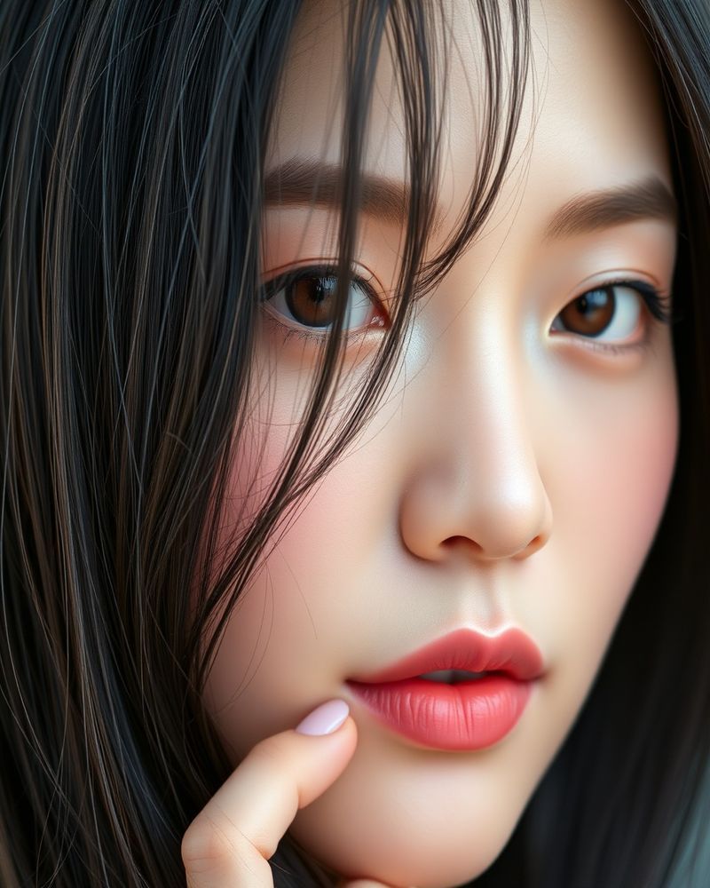 Mei Lin Chen beauty close-up portrait with soft lighting