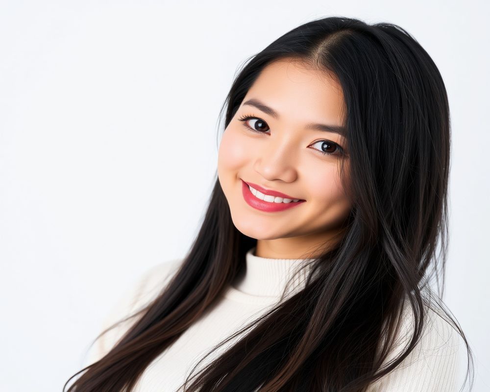 Mei Lin Chen commercial brand campaign with natural smile