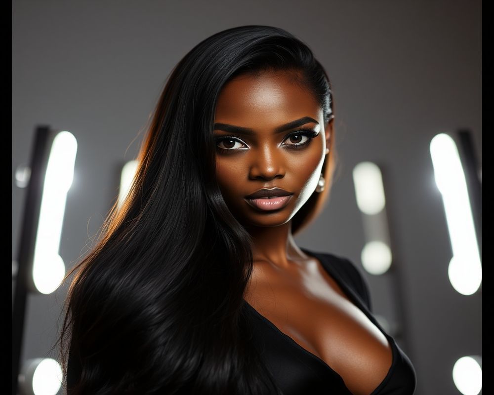 Meron Tadesse high fashion editorial with dramatic lighting