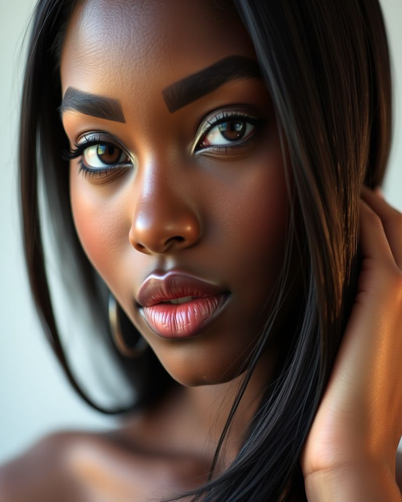 Meron Tadesse beauty close-up portrait with soft lighting