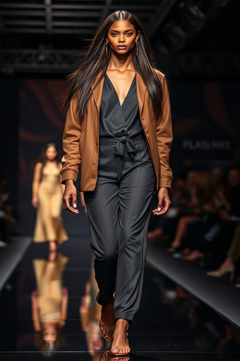 Meron Tadesse fashion runway walk in designer clothing