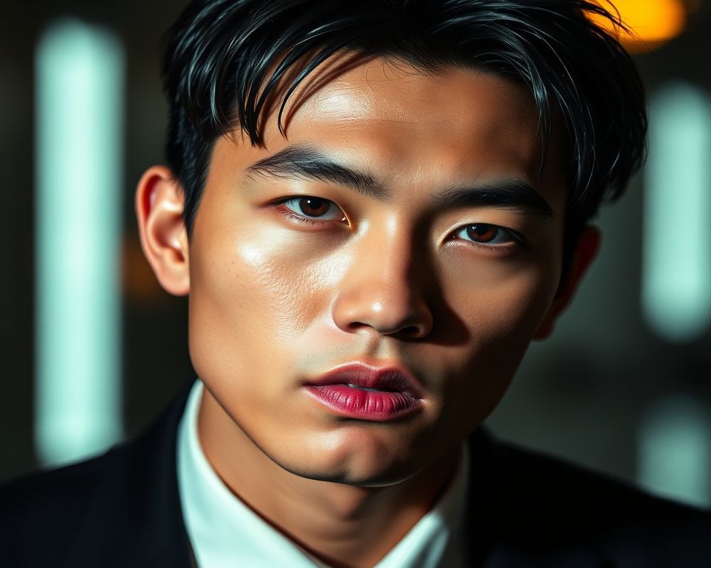 Miguel Santos-Reyes high fashion editorial with dramatic lighting