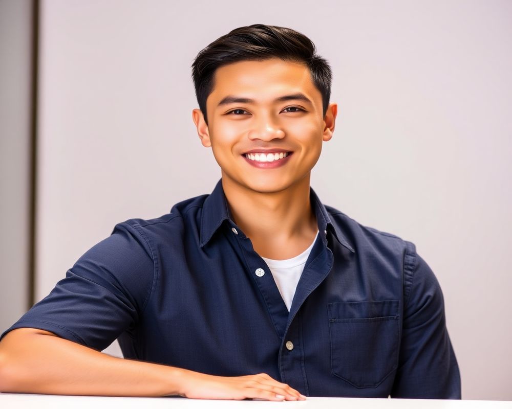 Miguel Santos commercial brand campaign with natural smile