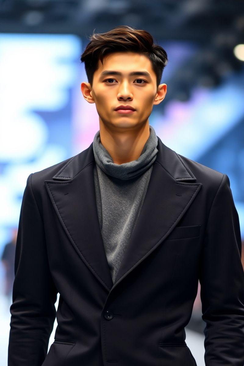 Min-Ho Kang fashion runway walk