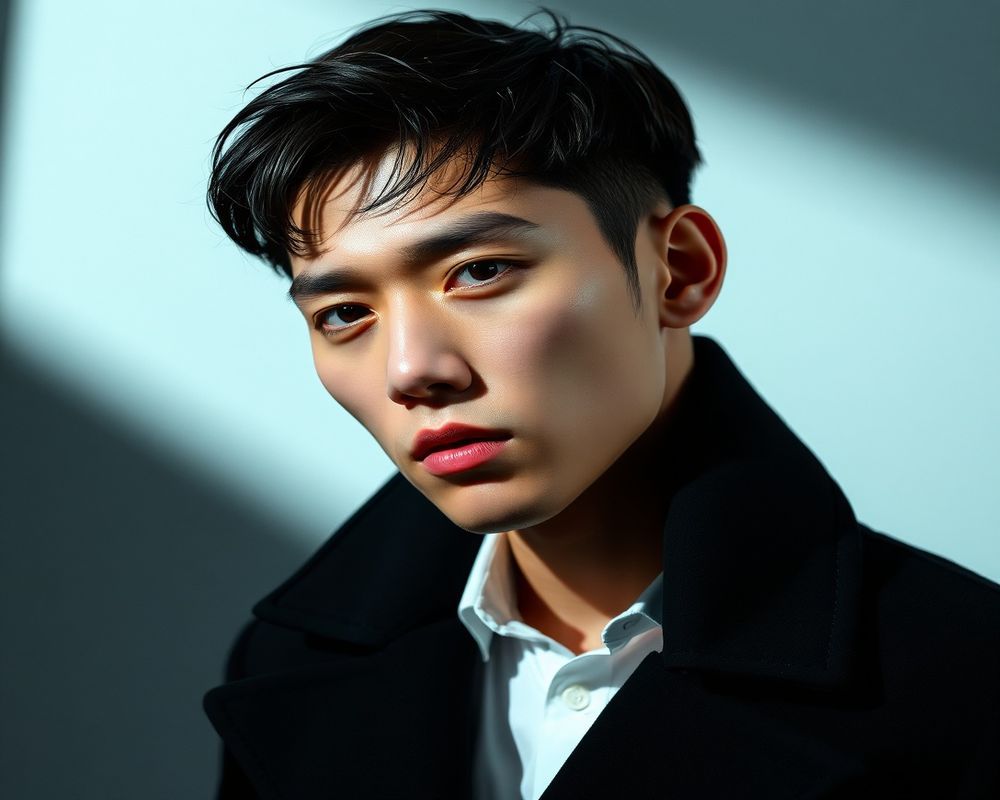 Min-Ho Park high fashion editorial with dramatic lighting