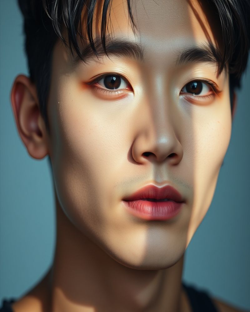 Min-Jae Kim beauty close-up portrait for cosmetics campaign