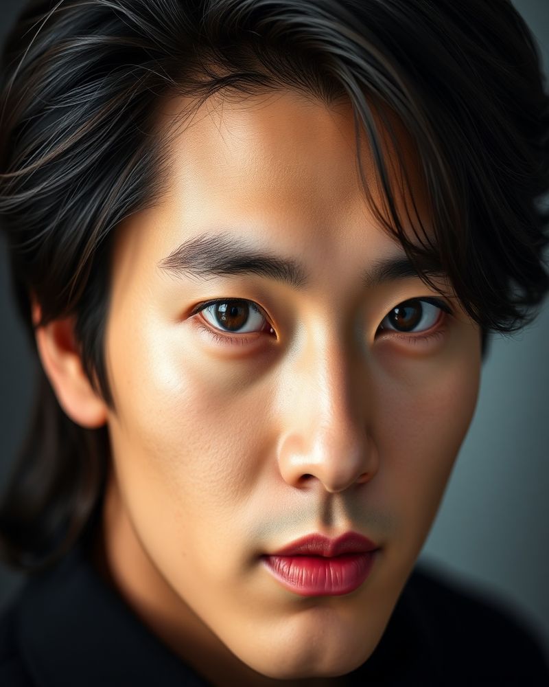 Min-Jae Park beauty close-up portrait with soft lighting