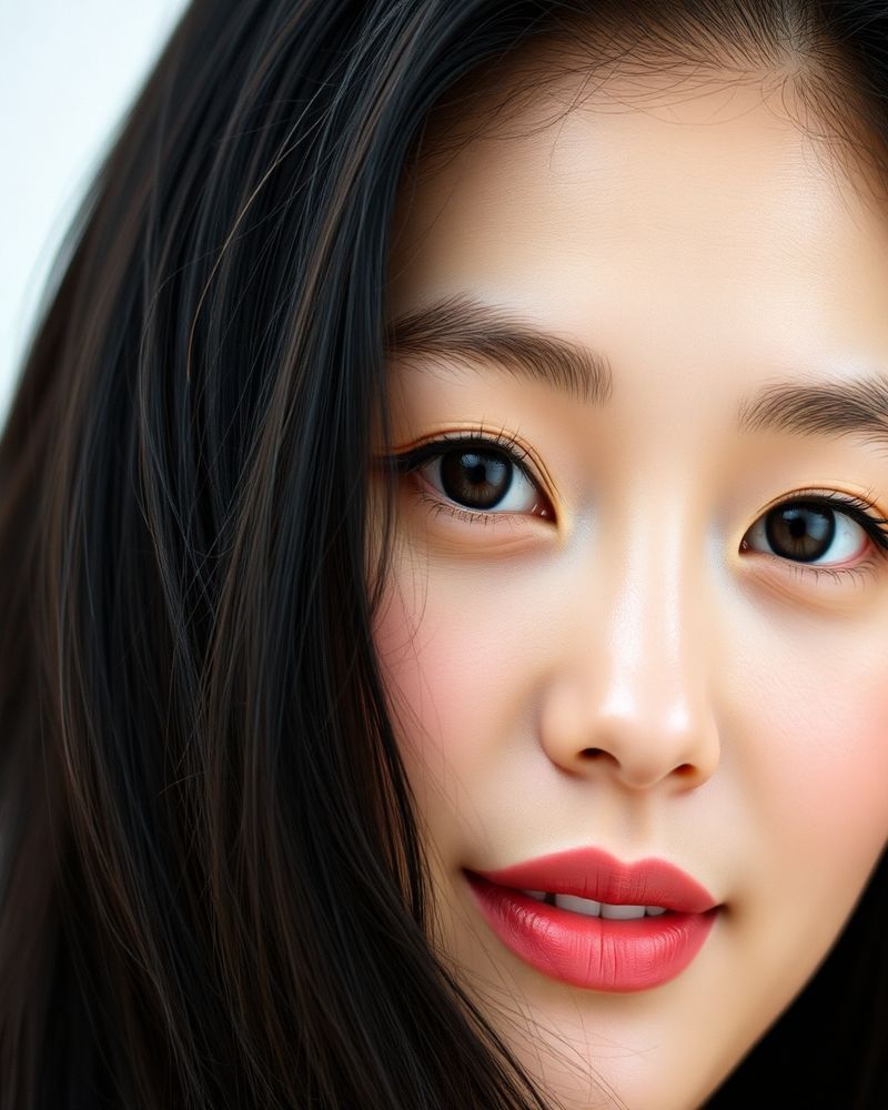 Min-Ji Lee beauty close-up portrait with soft lighting