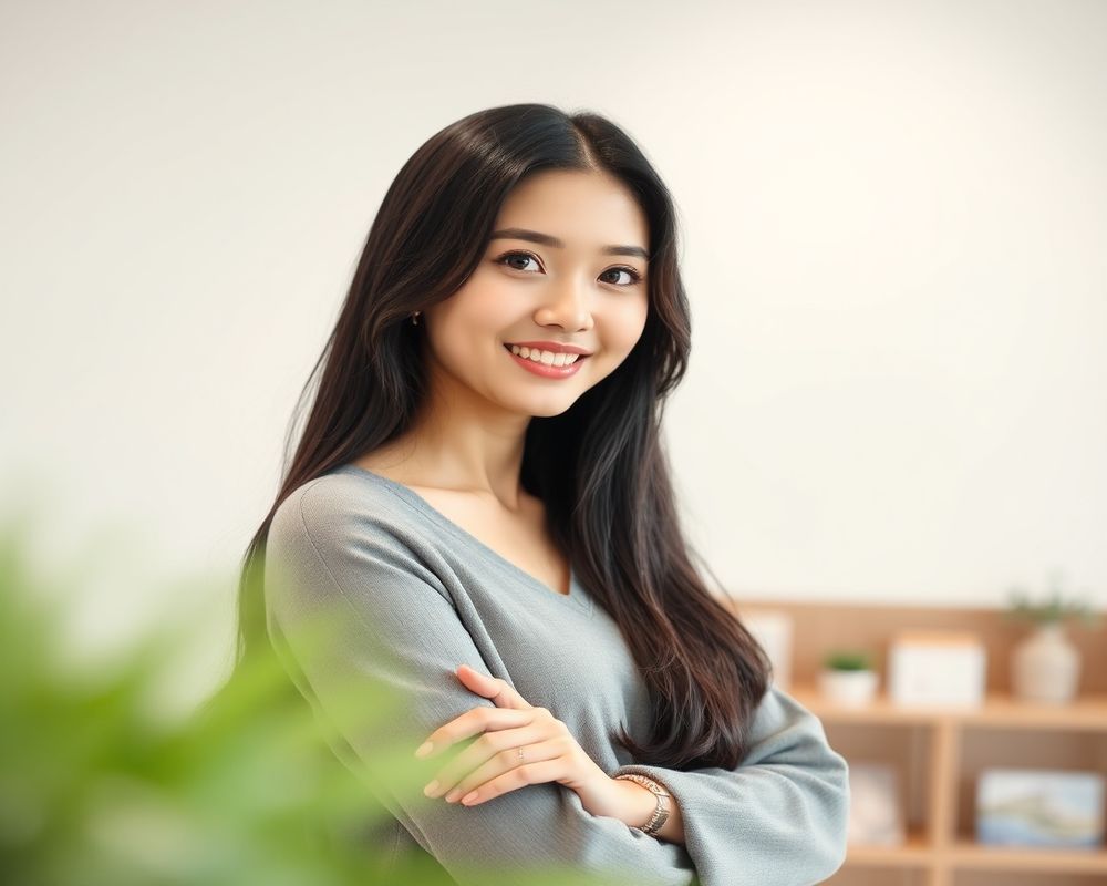 Min-Ji Park commercial brand campaign with natural smile