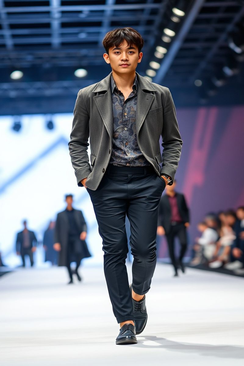 Min-jun Park fashion runway walk