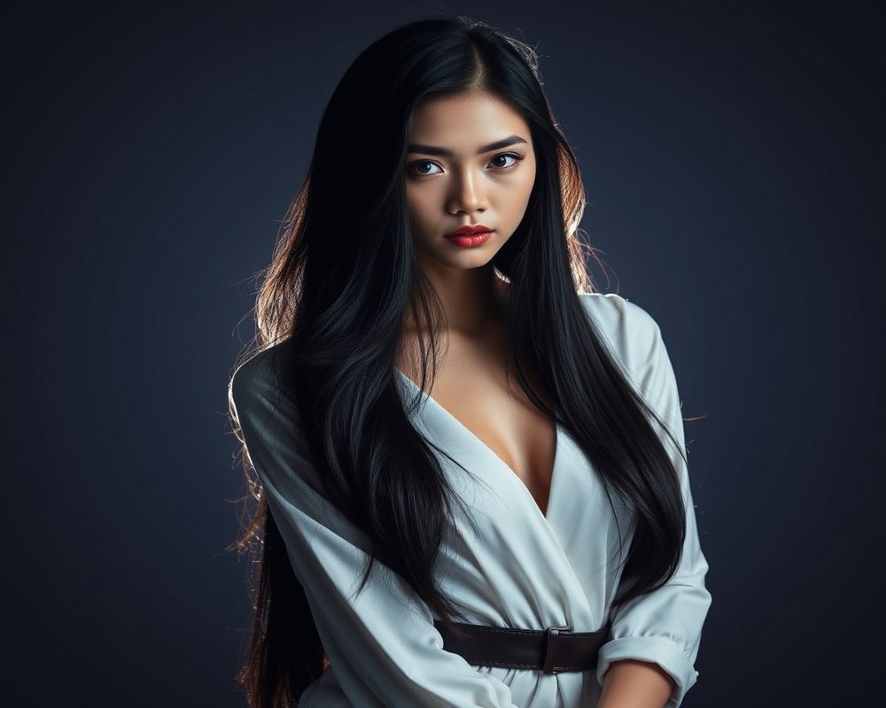 Minh Tran high fashion editorial with dramatic lighting