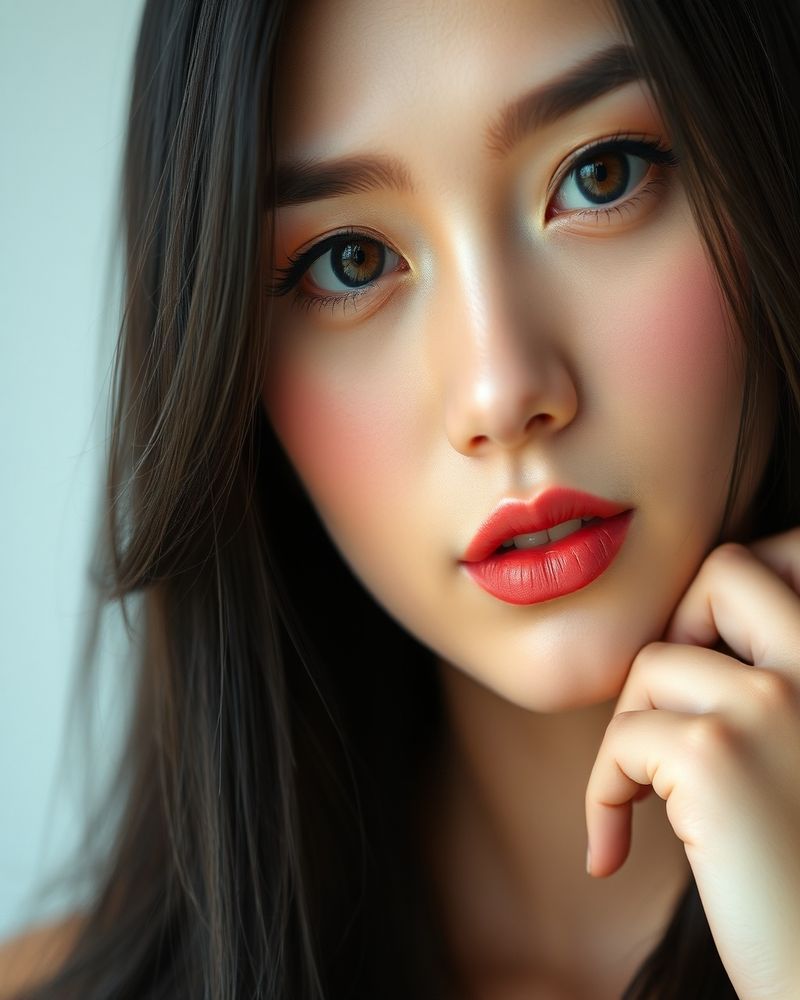 Minh Tran beauty close-up portrait with soft lighting