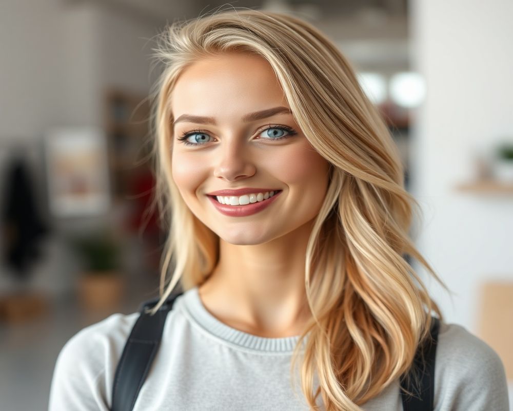 Natalia Novak commercial brand campaign with natural smile