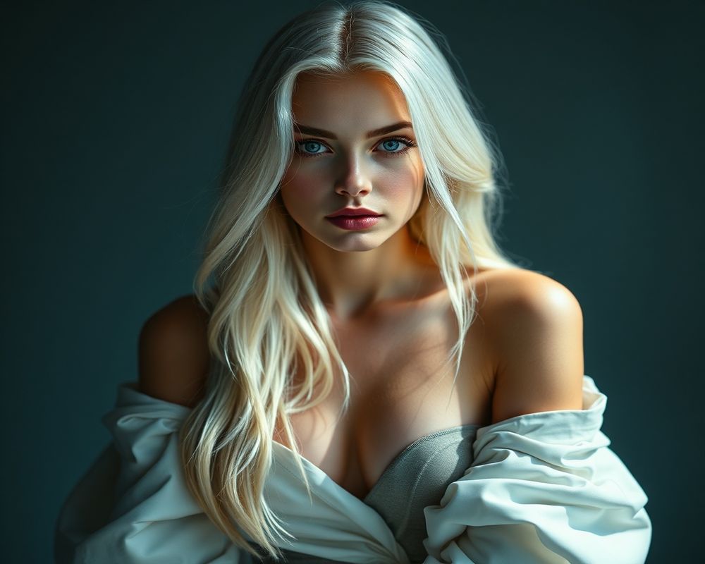 Nora Lindström high fashion editorial with dramatic lighting