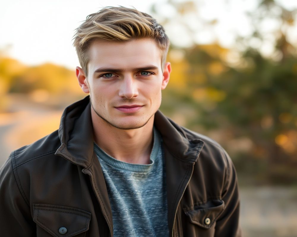 Oliver Blake lifestyle personality shot in natural outdoor setting