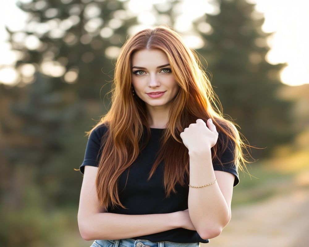 Olivia Bennett lifestyle personality shot in natural outdoor setting