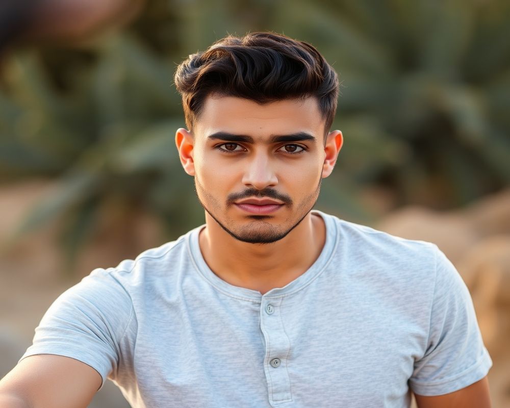 Omar Al-Rashid lifestyle personality shot in natural outdoor setting