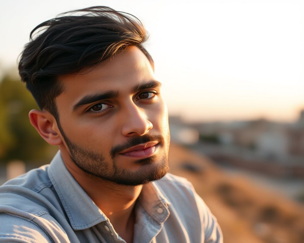 Omar Hassan lifestyle personality shot in natural outdoor setting