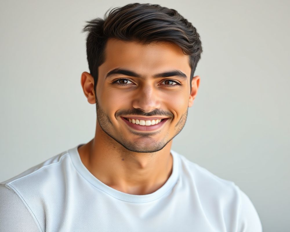 Omar Hassan commercial brand campaign with natural smile