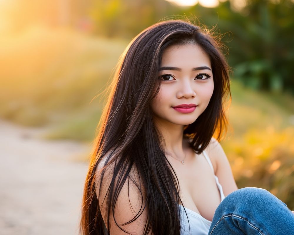 Ploy Chanthana lifestyle personality shot in natural outdoor setting