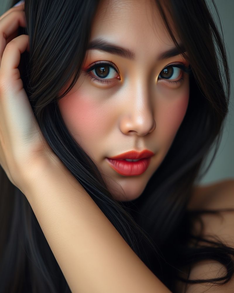 Ploy Chanthana beauty close-up portrait with soft lighting