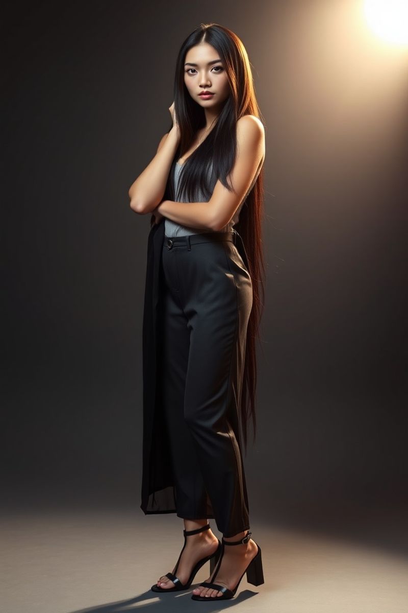 Ploy Charoensuk full body editorial pose