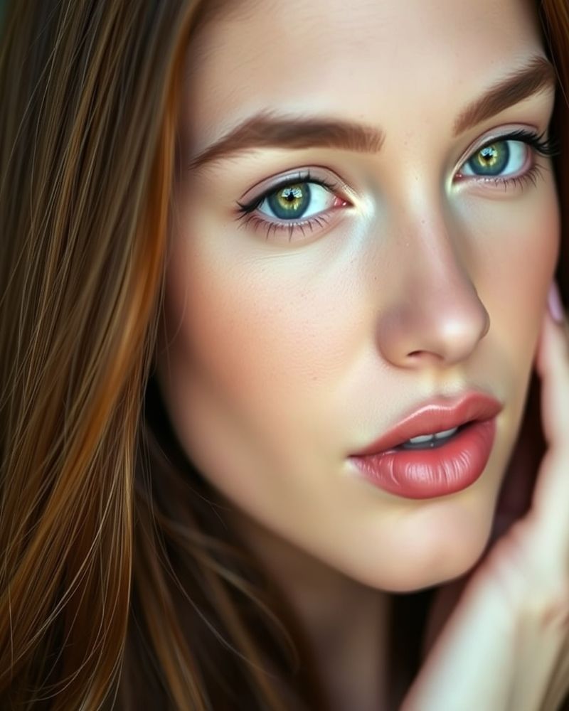 Poppy Sinclair beauty close-up portrait