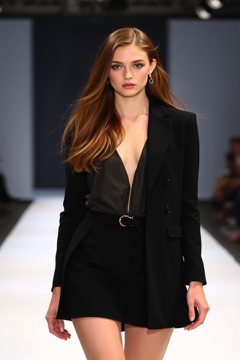 Poppy Sinclair fashion runway walk