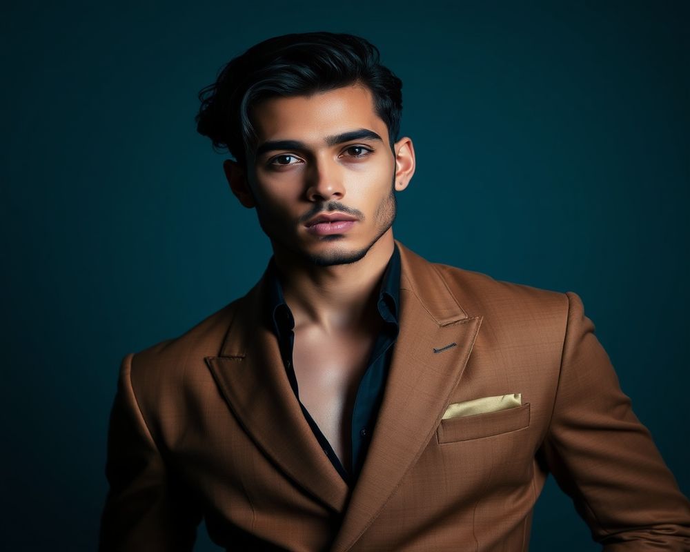 Rafael Costa Silva high fashion editorial with dramatic lighting