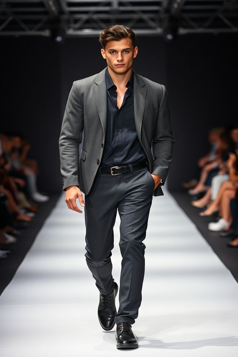 Rafael Costa Silva fashion runway walk in designer clothing