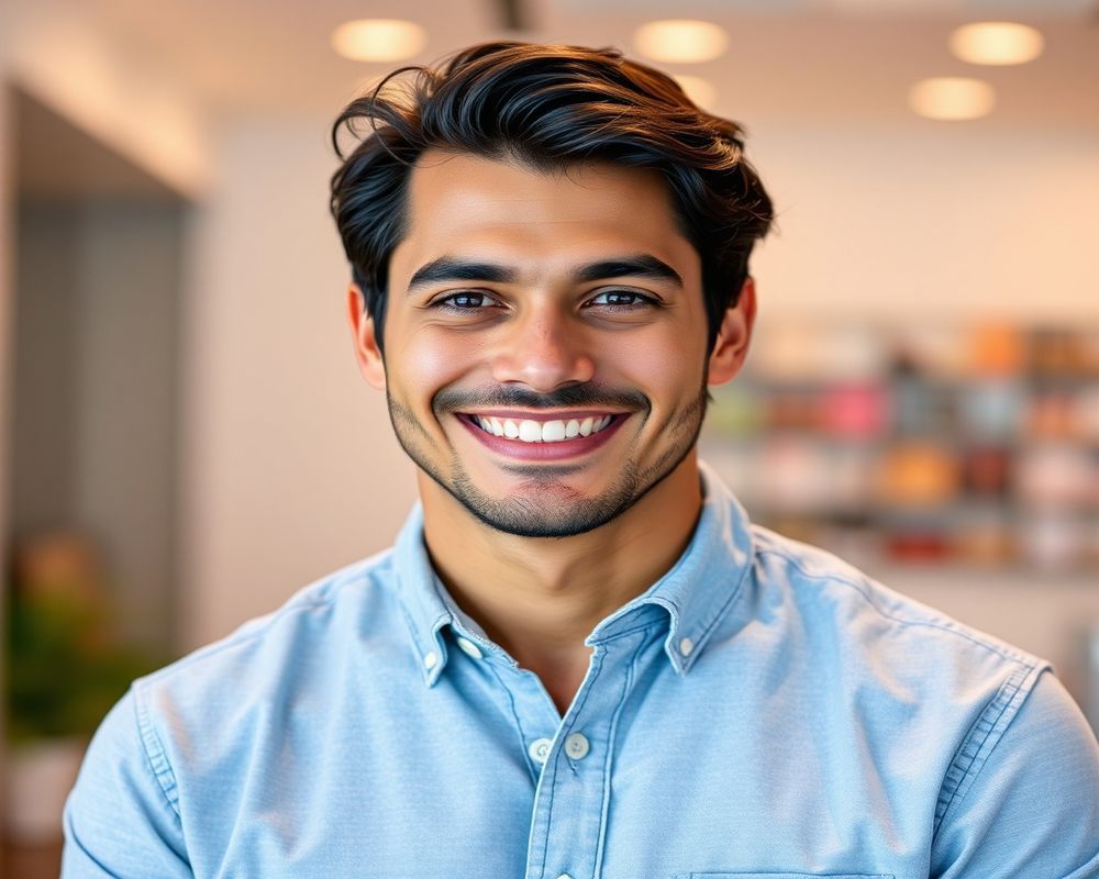 Rafael Mendes commercial brand campaign with natural smile