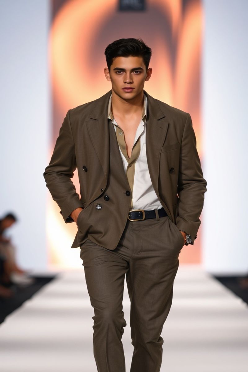 Rafael Oliveira fashion runway walk