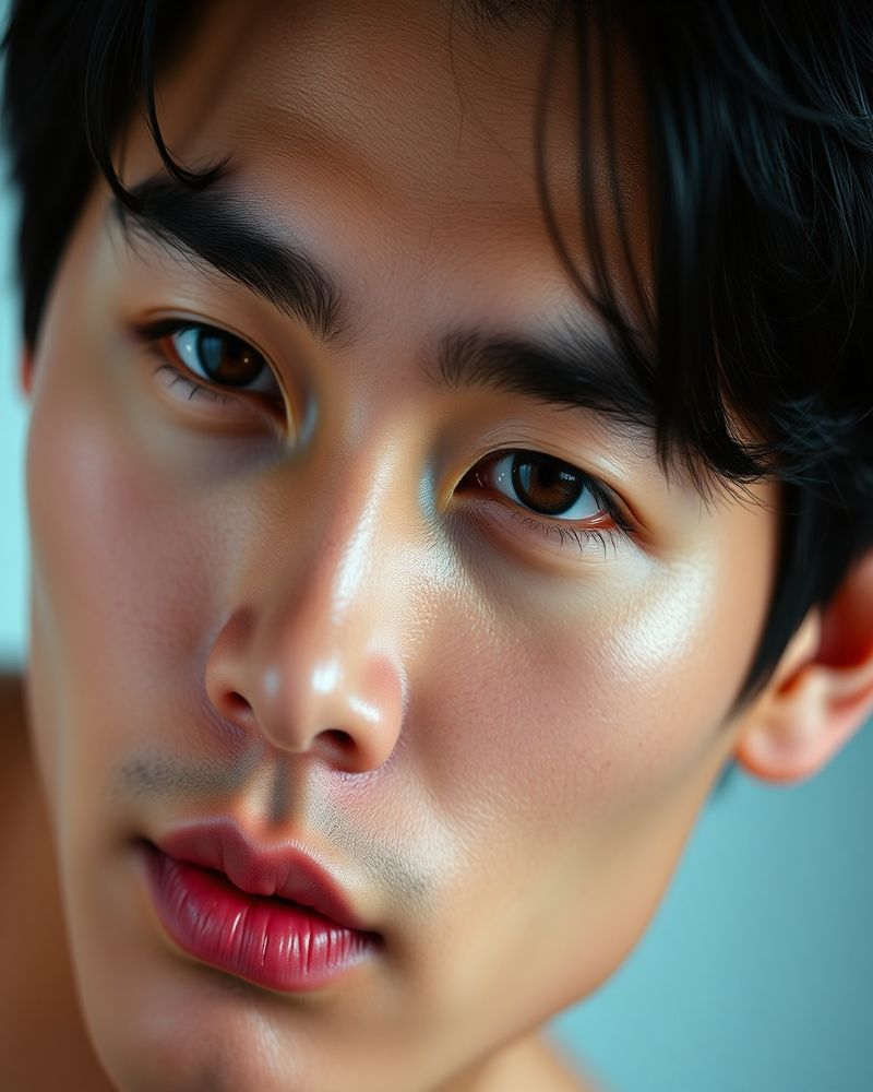 Rafael Santos beauty close-up portrait with soft lighting