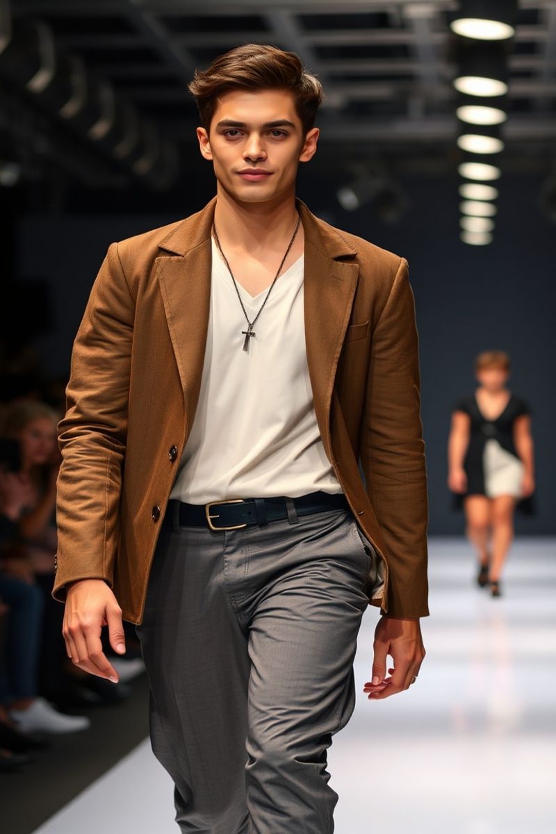 Rafael Suarez fashion runway walk