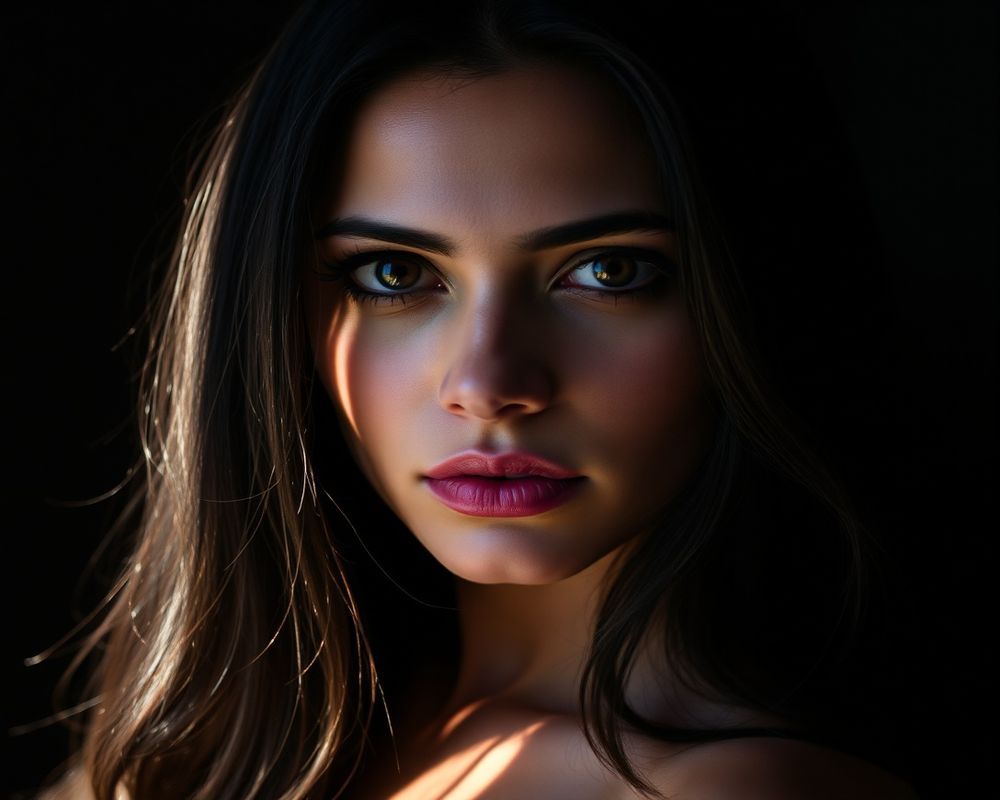 Rafaela Silva artistic creative portrait with dramatic shadows