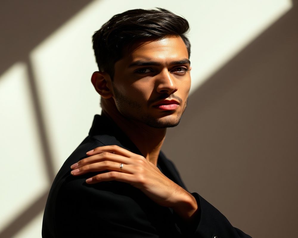 Rohan Mehta high fashion editorial with dramatic lighting