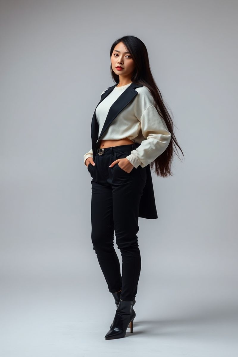 Sakura Nakamura full body editorial pose