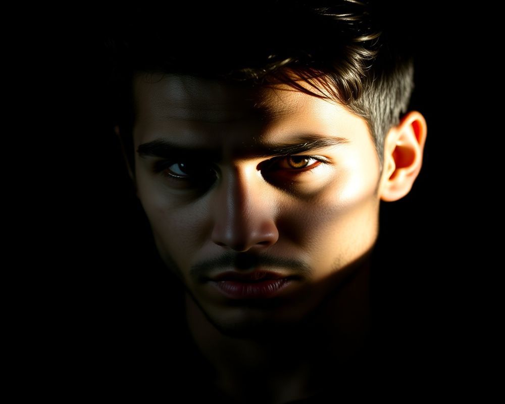 Santiago Morales artistic creative portrait with dramatic composition