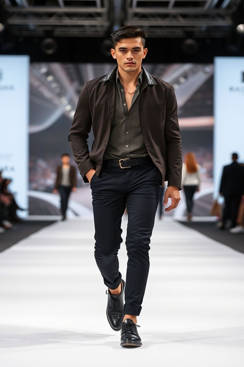 Santiago Moreno fashion runway walk