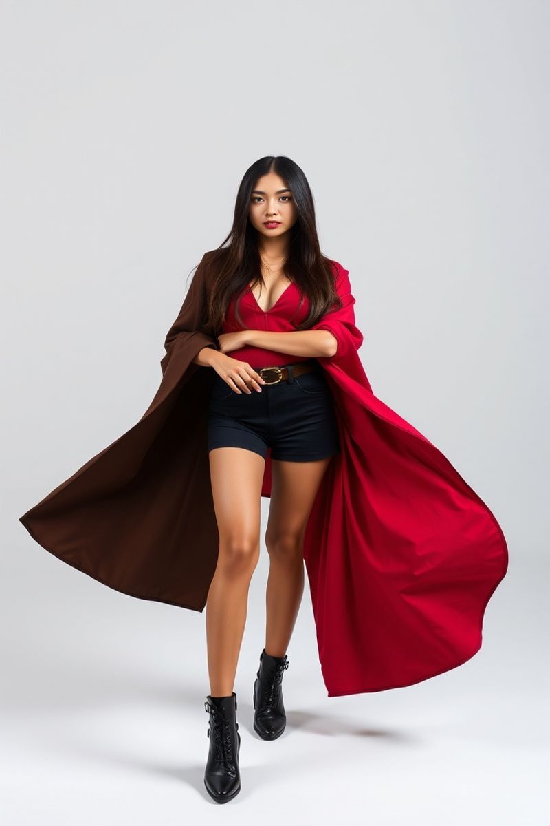 Sari Dewi full body editorial pose