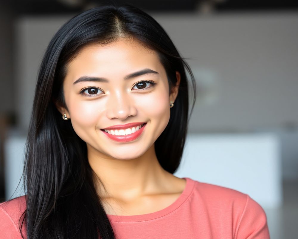 Sari Wijaya commercial brand campaign with natural smile