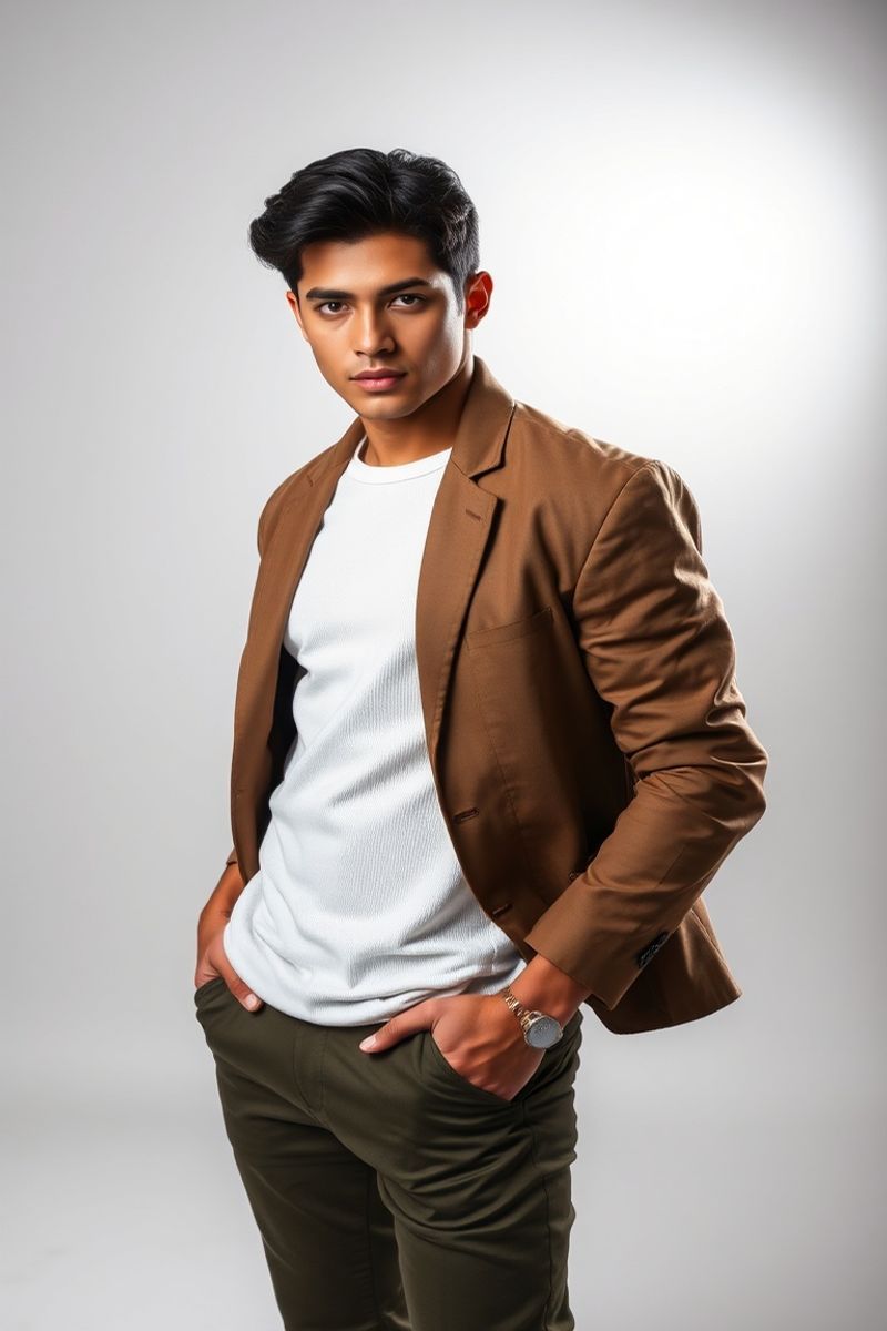 Sebastián Cortés full body editorial pose